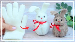 Смотреть видео Милый Зайчик из одной перчатки Мастер-класс Cute Bunny making DIY NataliDoma